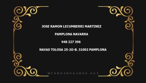 abogado Jose Ramon Lecumberri Martinez en la localidad de Pamplona