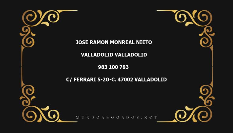 abogado Jose Ramon Monreal Nieto en la localidad de Valladolid