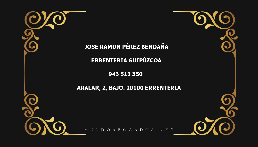 abogado Jose Ramon Pérez Bendaña en la localidad de Errenteria