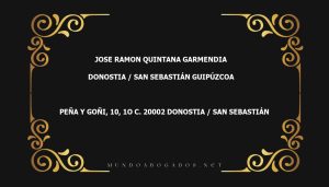 abogado Jose Ramon Quintana Garmendia en la localidad de Donostia / San Sebastián