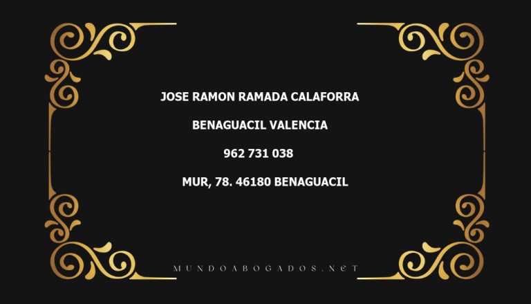 abogado Jose Ramon Ramada Calaforra en la localidad de Benaguacil