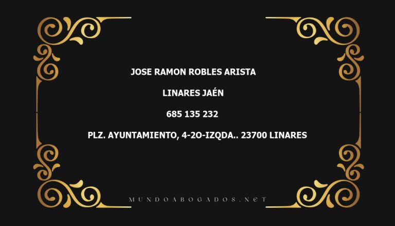 abogado Jose Ramon Robles Arista en la localidad de Linares