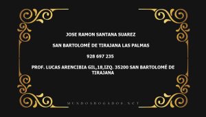 abogado Jose Ramon Santana Suarez en la localidad de San Bartolomé de Tirajana