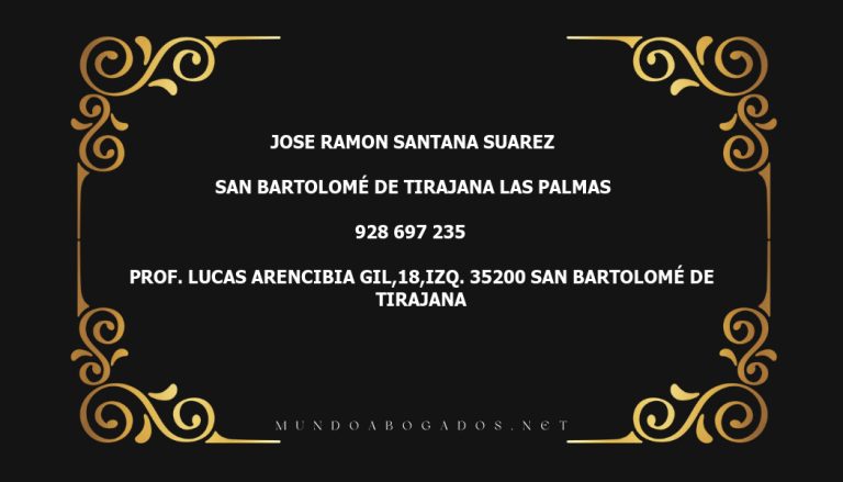 abogado Jose Ramon Santana Suarez en la localidad de San Bartolomé de Tirajana