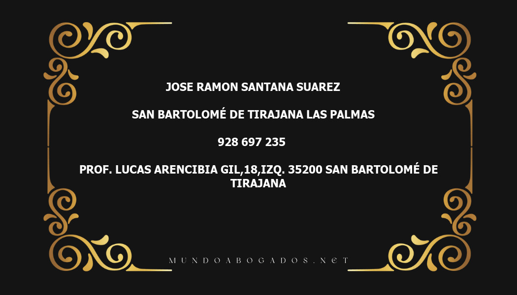 abogado Jose Ramon Santana Suarez en la localidad de San Bartolomé de Tirajana