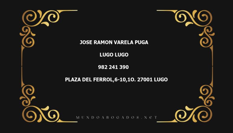 abogado Jose Ramon Varela Puga en la localidad de Lugo