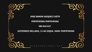 abogado Jose Ramon Vazquez Cueto en la localidad de Pontevedra