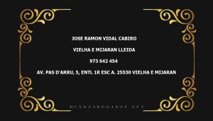 abogado Jose Ramon Vidal Cabiro en la localidad de Vielha E Mijaran