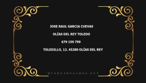 abogado Jose Raul Garcia Cuevas en la localidad de Olías del Rey