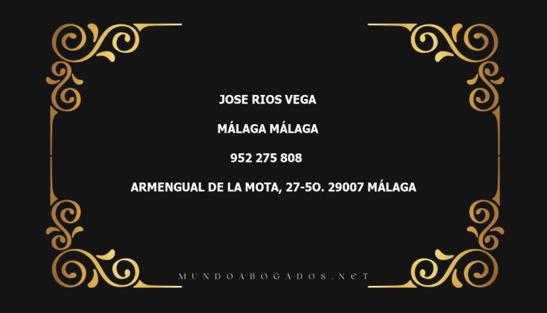 abogado Jose Rios Vega en la localidad de Málaga