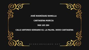 abogado José Rodríguez Bonilla en la localidad de Cartagena