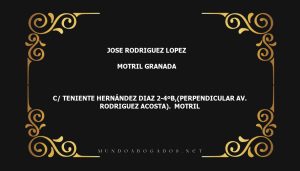 abogado Jose Rodriguez Lopez en la localidad de Motril