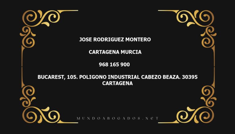 abogado Jose Rodriguez Montero en la localidad de Cartagena