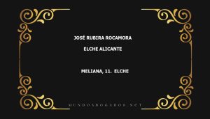 abogado José Rubira Rocamora en la localidad de Elche