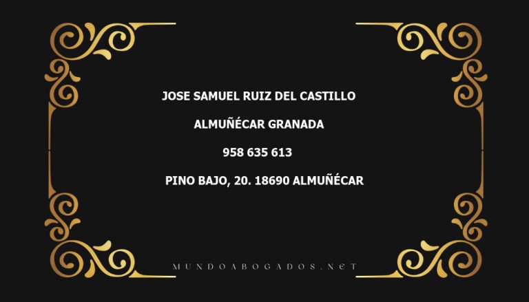 abogado Jose Samuel Ruiz Del Castillo en la localidad de Almuñécar