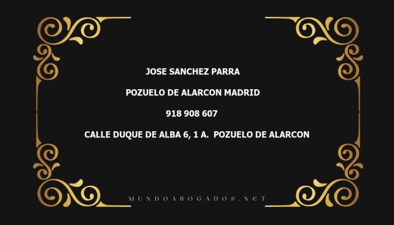 abogado Jose Sanchez Parra en la localidad de Pozuelo de Alarcon