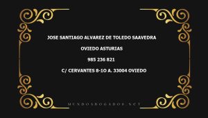 abogado Jose Santiago Alvarez De Toledo Saavedra en la localidad de Oviedo