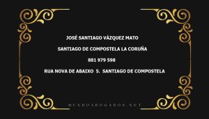 abogado José Santiago Vázquez Mato en la localidad de Santiago de Compostela