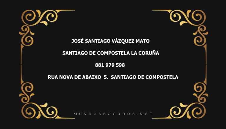 abogado José Santiago Vázquez Mato en la localidad de Santiago de Compostela