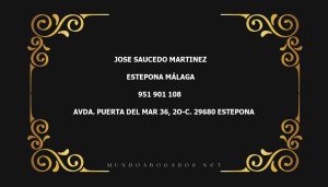 abogado Jose Saucedo Martinez en la localidad de Estepona