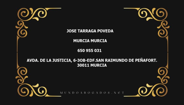 abogado Jose Tarraga Poveda en la localidad de Murcia