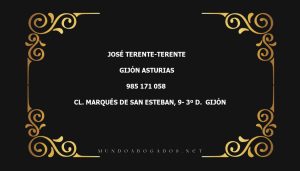 abogado José Terente-Terente en la localidad de Gijón