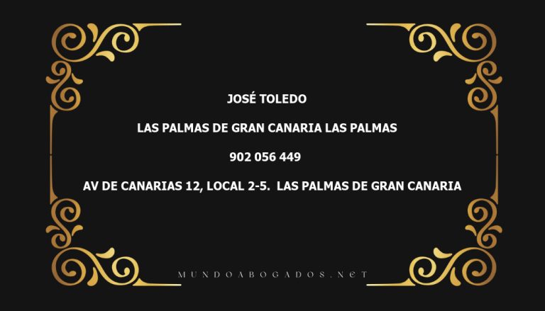 abogado José Toledo en la localidad de Las Palmas de Gran Canaria