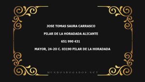 abogado Jose Tomas Saura Carrasco en la localidad de Pilar de la Horadada