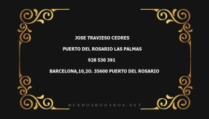 abogado Jose Travieso Cedres en la localidad de Puerto del Rosario