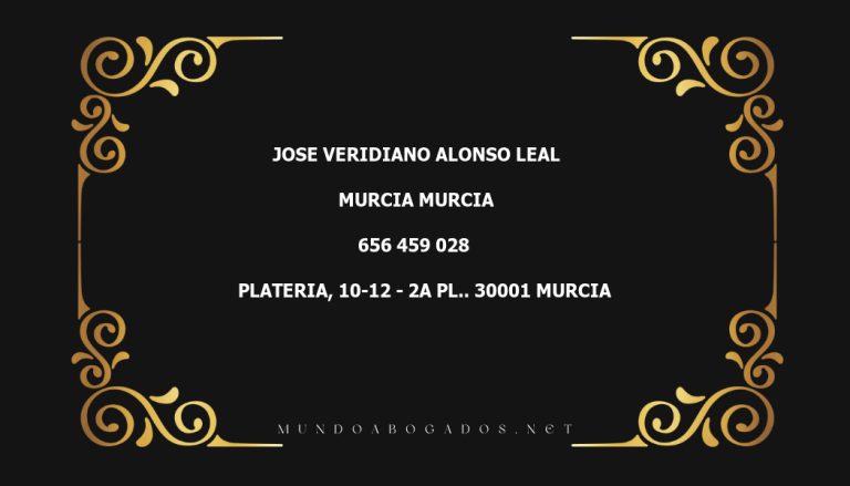 abogado Jose Veridiano Alonso Leal en la localidad de Murcia