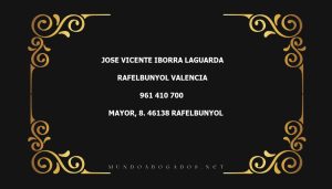 abogado Jose Vicente Iborra Laguarda en la localidad de Rafelbunyol