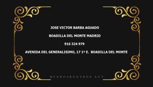 abogado Jose Victor Barba Aguado en la localidad de Boadilla del Monte