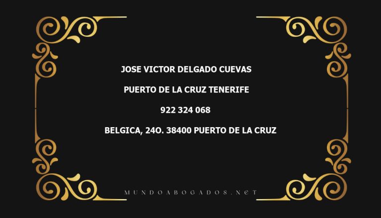 abogado Jose Victor Delgado Cuevas en la localidad de Puerto de la Cruz