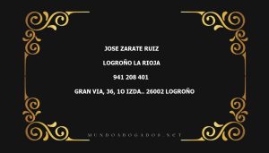 abogado Jose Zarate Ruiz en la localidad de Logroño