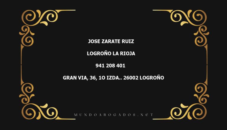 abogado Jose Zarate Ruiz en la localidad de Logroño