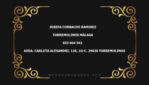 abogado Josefa Corbacho Ramirez en la localidad de Torremolinos