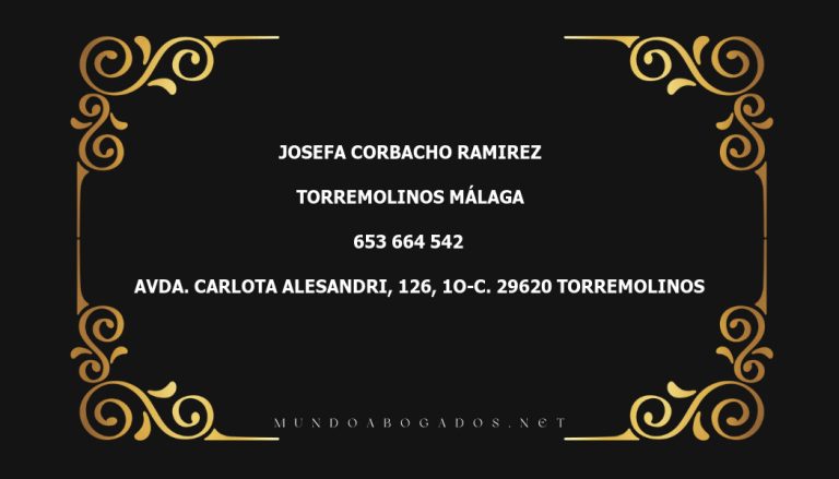 abogado Josefa Corbacho Ramirez en la localidad de Torremolinos