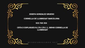 abogado Josefa Gonzalez Grueso en la localidad de Cornella de Llobregat