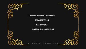 abogado Josefa Moreno Maraver en la localidad de Pilas