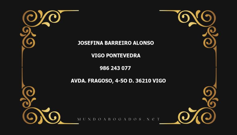 abogado Josefina Barreiro Alonso en la localidad de Vigo