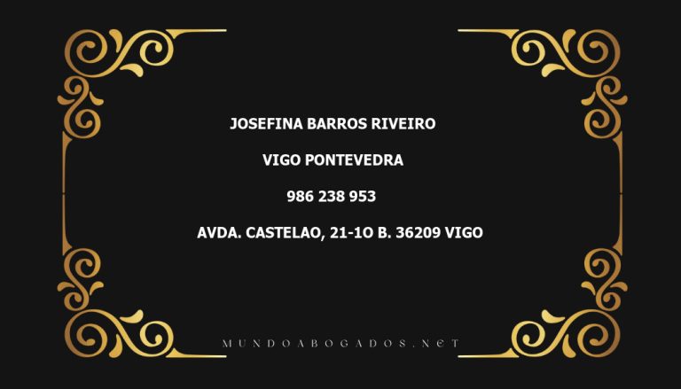 abogado Josefina Barros Riveiro en la localidad de Vigo