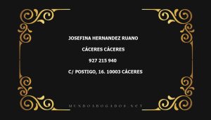 abogado Josefina Hernandez Ruano en la localidad de Cáceres