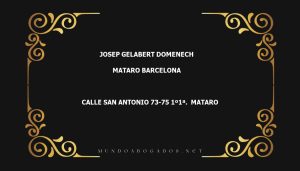 abogado Josep Gelabert Domenech en la localidad de Mataro