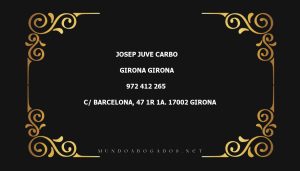 abogado Josep Juve Carbo en la localidad de Girona