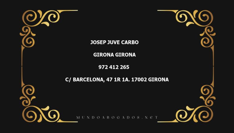 abogado Josep Juve Carbo en la localidad de Girona