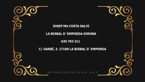 abogado Josep Ma Costa Salvi en la localidad de La Bisbal d´Emporda