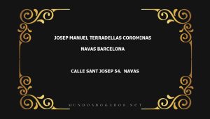 abogado Josep Manuel Terradellas Corominas en la localidad de Navas