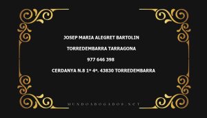 abogado Josep Maria Alegret Bartolin en la localidad de Torredembarra