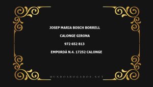 abogado Josep Maria Bosch Borrell en la localidad de Calonge