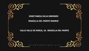 abogado Josep Maria Julia Insenser en la localidad de Boadilla del Monte